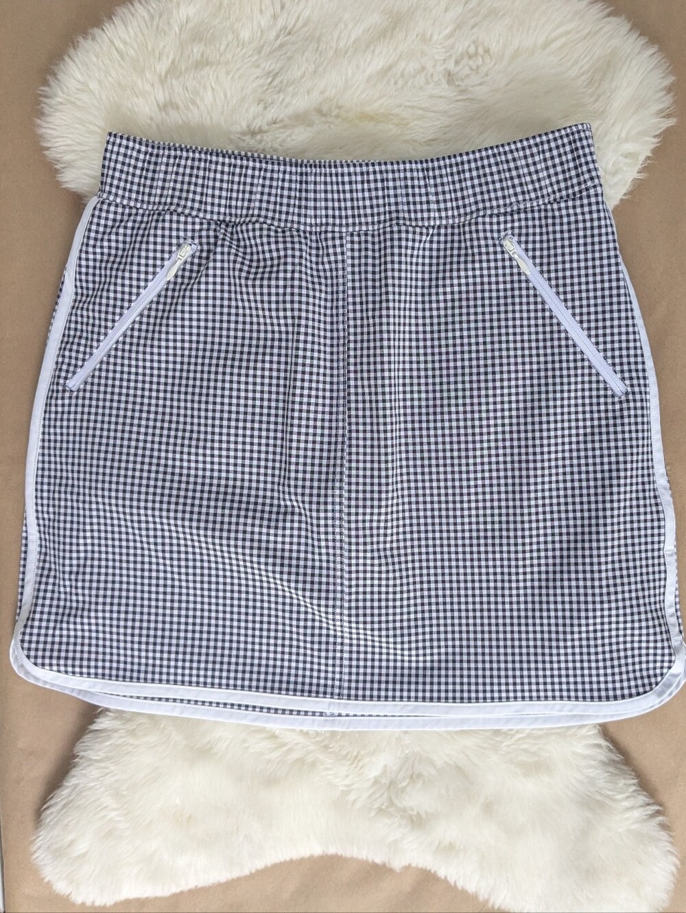 T by Talbots Performance Golf Gingham Skort